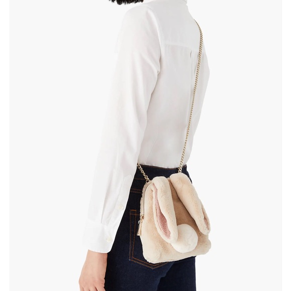 Kate Spade Bunbun Faux Fur 3D Bunny Rabbit Crossbody - Picture 10 of 12